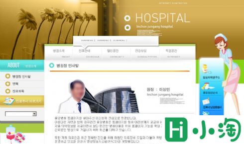 韩国风格医院网站模板